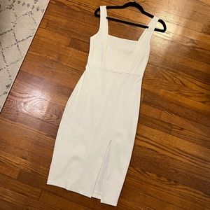 Lulus Foxy Favorite white Sleeveless Bodycon Dress sz Small